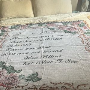 Amazing grace 60 x 45 throw blanket floral design